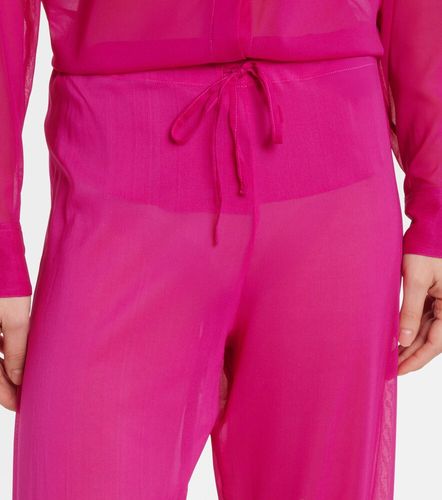Pantalon ample à taille haute en soie mélangée - Dries Van Noten - Modalova