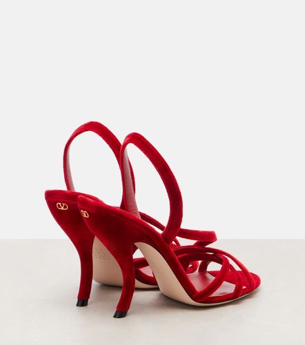 Sandales Fetishique 105 en velours - Valentino Garavani - Modalova