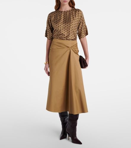 Jupe midi Paggi en satin de coton mélangé - Max Mara - Modalova