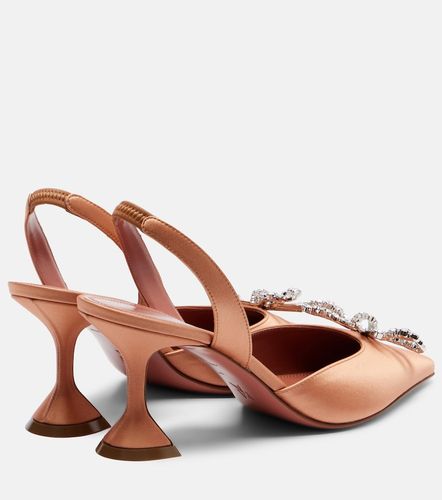 Escarpins slingback Rosie en satin à ornements - Amina Muaddi - Modalova