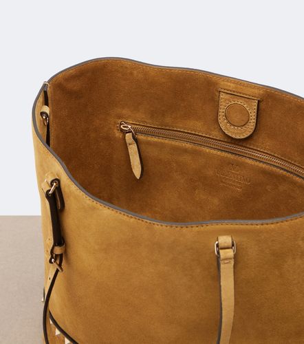 Cabas Rockstud Medium en daim - Valentino Garavani - Modalova