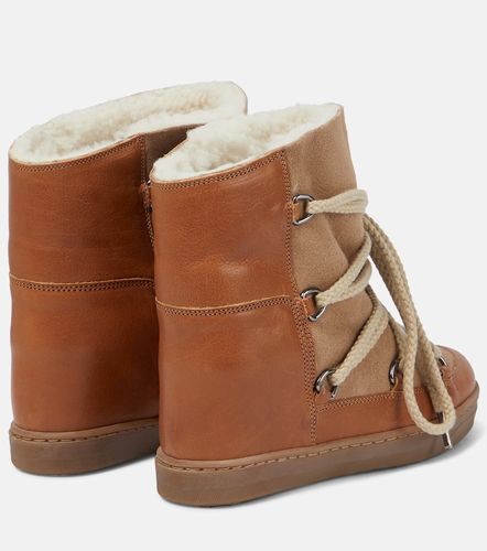 Bottines compensées Nowles en cuir et daim - Isabel Marant - Modalova