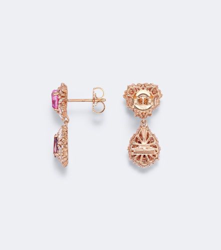 Boucles d’oreilles Doublet en or rose 18 ct, saphirs et diamants - Suzanne Kalan - Modalova