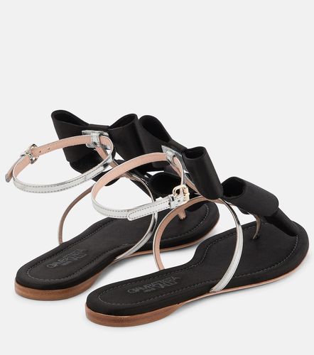 Sandales Pop Bow en satin et cuir - Giambattista Valli - Modalova
