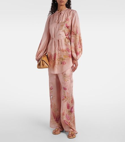 Pantalon ample Cascadian en soie à fleurs - Zimmermann - Modalova