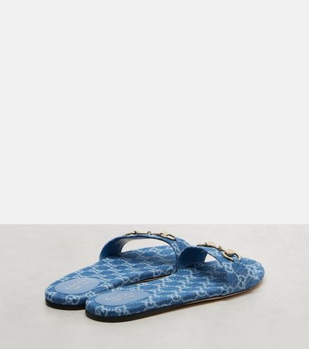 Gucci Mules Horsebit GG en denim - Gucci - Modalova