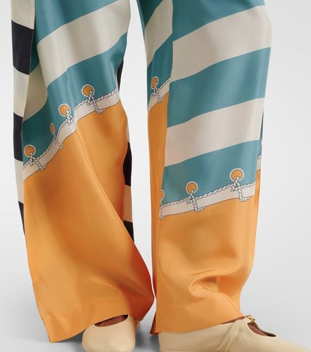 Pantalon ample en soie à imprimé - Loewe - Modalova