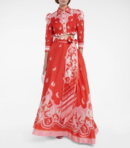 Chemise raccourcie High Tide en soie et lin - Zimmermann - Modalova