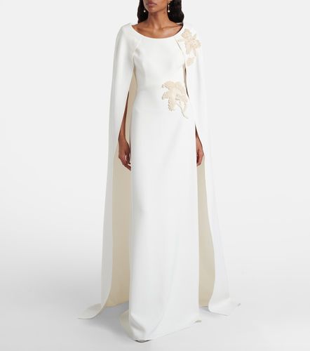 Robe longue Yuna en crêpe à perles fantaisie - Safiyaa - Modalova