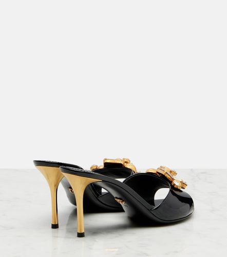 Mules en cuir verni à ornements - Dolce&Gabbana - Modalova