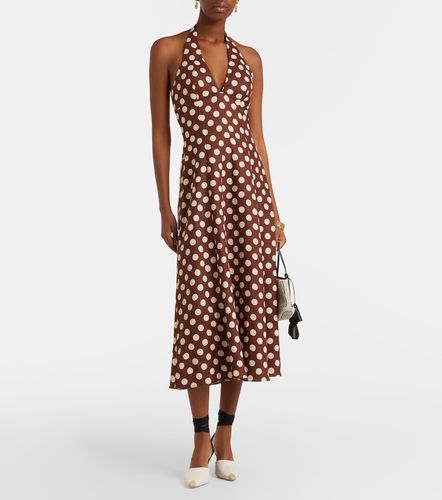 Robe midi Marais en lin à pois - Faithfull - Modalova