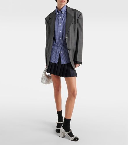 Miu Miu Chemise en coton à logo - Miu Miu - Modalova
