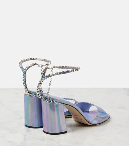 Sandales Saeda 85 en cuir métallisé à ornements - Jimmy Choo - Modalova