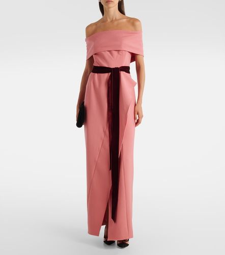 Robe en laine mélangée à épaules dénudées - Oscar de la Renta - Modalova
