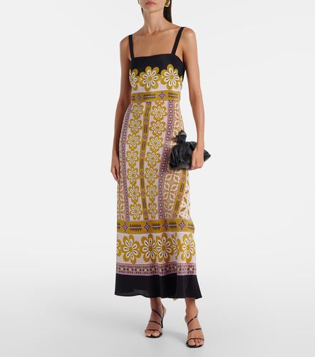 Robe longue imprimée en crêpe de soie - La DoubleJ - Modalova