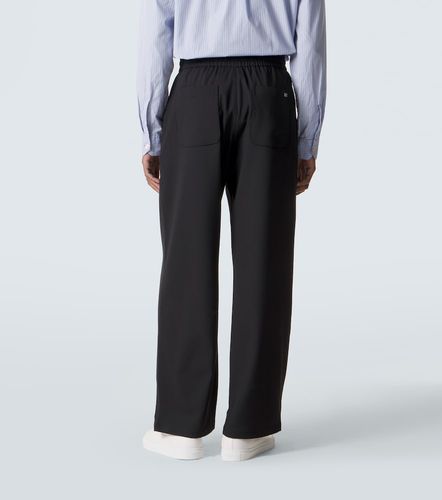 Pantalon droit en gabardine de laine vierge - Ami Paris - Modalova