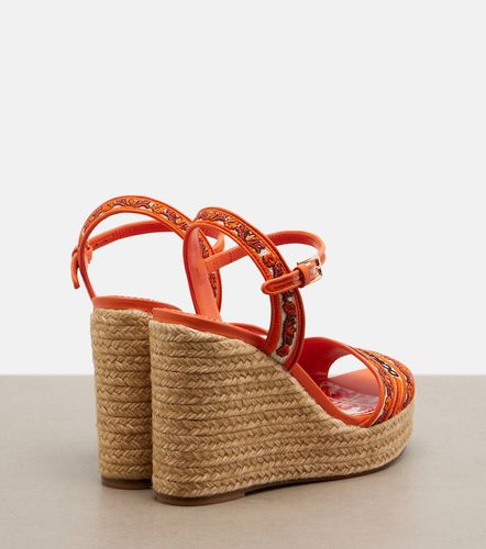 Sandales compensées à broderie - Dolce&Gabbana - Modalova