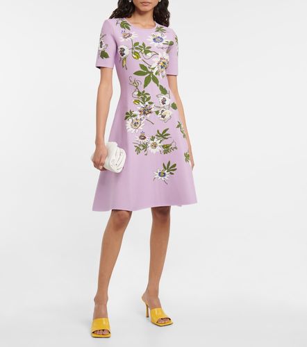 Robe en jacquard à fleurs - Oscar de la Renta - Modalova