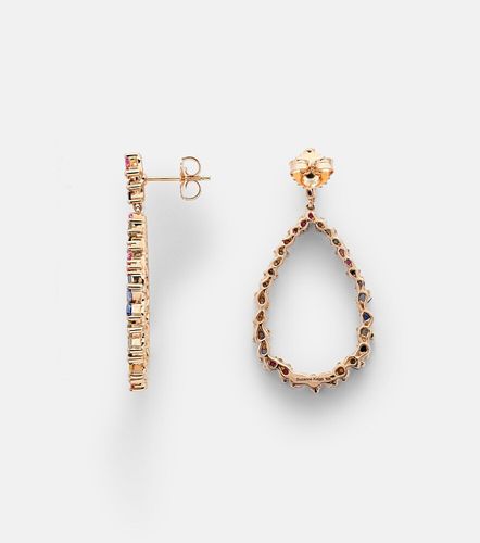 Boucles d'oreilles en or rose 18 ct et saphirs - Suzanne Kalan - Modalova