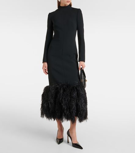 David Koma Robe midi à plumes - David Koma - Modalova