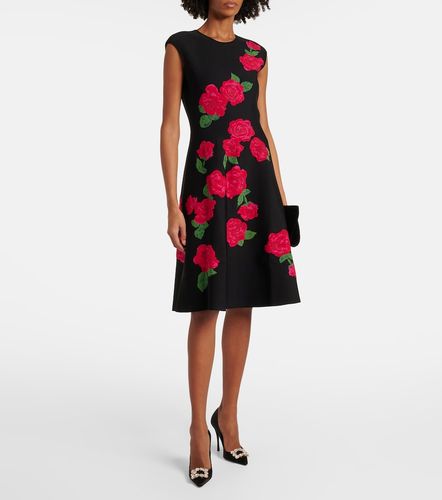 Robe midi en jacquard à fleurs - Carolina Herrera - Modalova