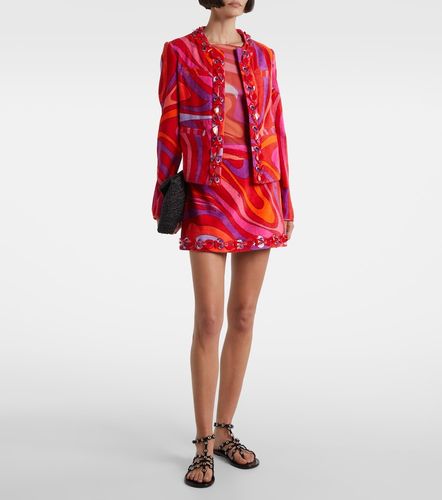 Mini-jupe Marmo en coton éponge à ornements - Pucci - Modalova