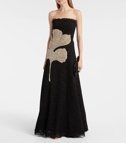 Robe longue Hallis en dentelle à ornements - Costarellos - Modalova