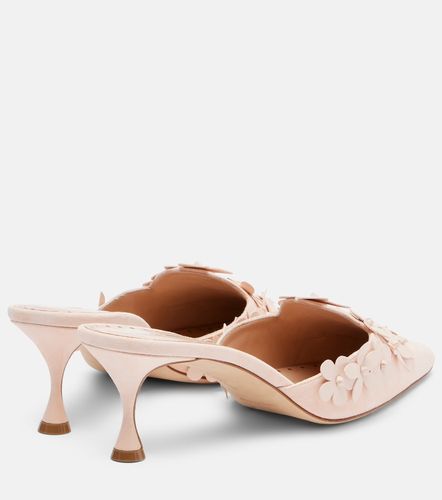 Mules Harnes 50 en daim à fleurs - Manolo Blahnik - Modalova