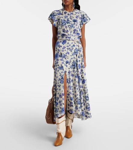 Jupe midi Sakura en soie mélangée - Isabel Marant - Modalova