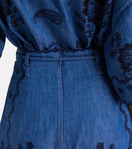 Short Aster en denim à broderie - Zimmermann - Modalova