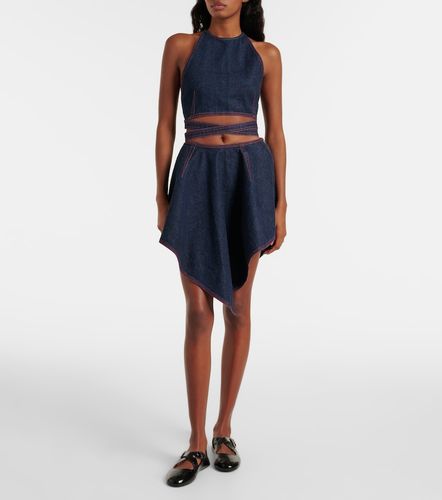 Alaïa Mini-jupe asymétrique Triangle en denim - Alaia - Modalova