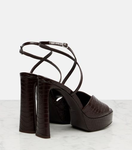 Sandales Karli à plateau en cuir façon croco - Jimmy Choo - Modalova