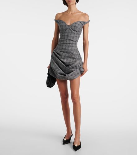 Robe bustier à encolure bardot laine mélangée - Magda Butrym - Modalova