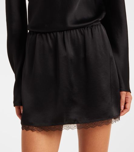 Mini-jupe Barb en satin et dentelle - Leset - Modalova