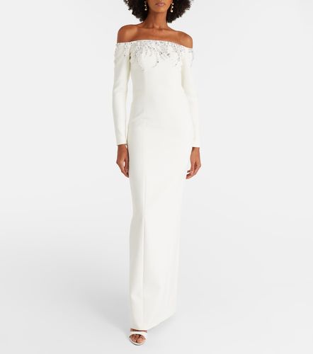 Robe longue de mariée Gioia en crêpe à ornements - Safiyaa - Modalova