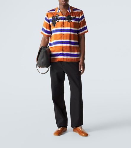 Chemise en satin rayée à ornement - Dries Van Noten - Modalova