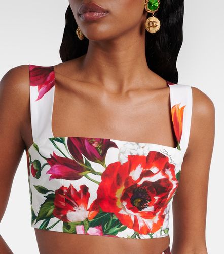 Brassière en coton à fleurs - Dolce&Gabbana - Modalova