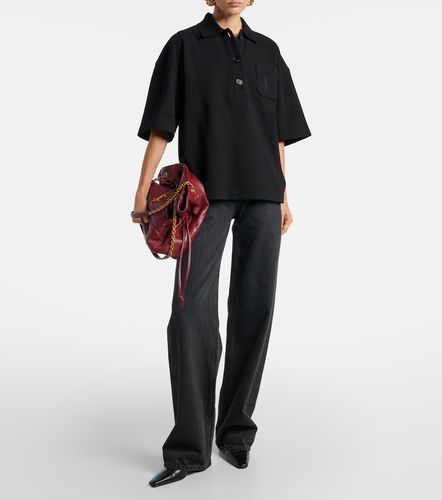 Polo oversize en coton brodé - Saint Laurent - Modalova