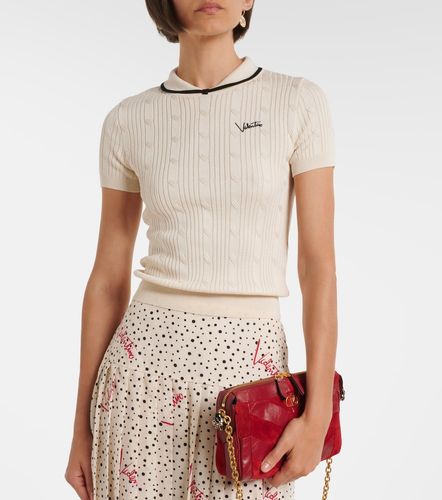 Top en coton mélangé à logo - Valentino - Modalova