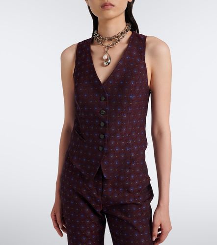 Gilet en laine et coton à motif floral - Etro - Modalova