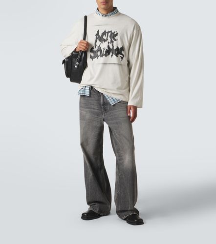 T-shirt en coton mélangé à logo - Acne Studios - Modalova