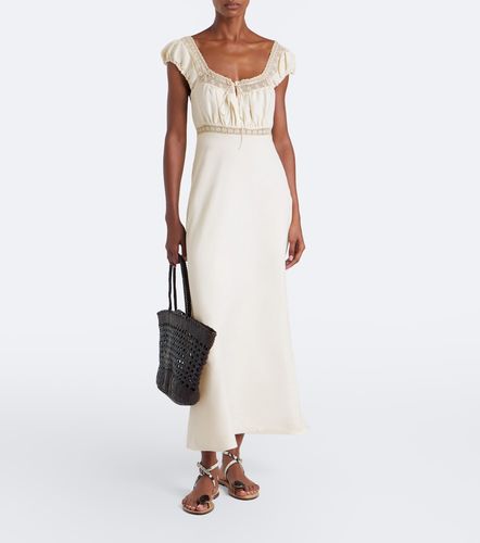 Robe longue Maeva en lin mélangé et dentelle - Rixo - Modalova