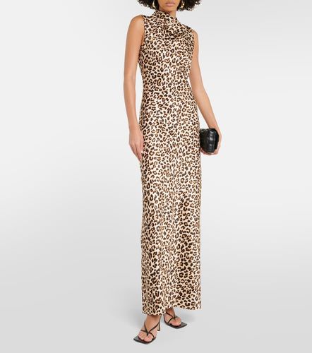 Robe longue Kura en soie mélangée à imprimé léopard - Veronica Beard - Modalova