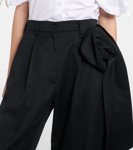 Pantalon droit à appliqués floraux - Simone Rocha - Modalova