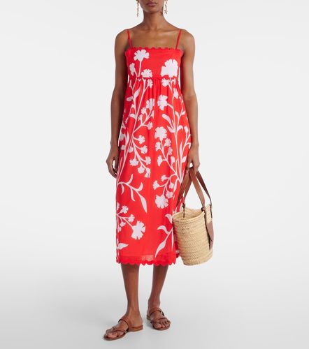 Robe midi imprimée en coton - Juliet Dunn - Modalova