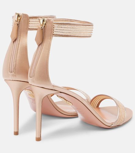 Sandales Shimmer 85 en satin à ornements - Aquazzura - Modalova