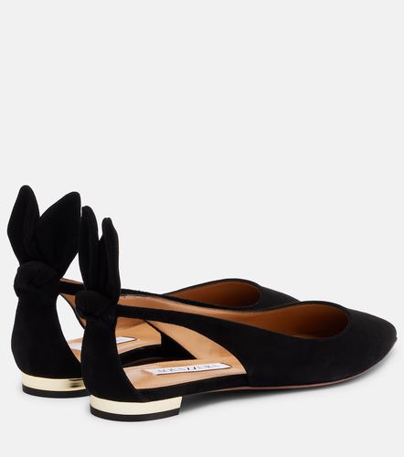 Ballerines Bow Tie en daim - Aquazzura - Modalova