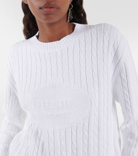Prada Pull en coton à logo - Prada - Modalova