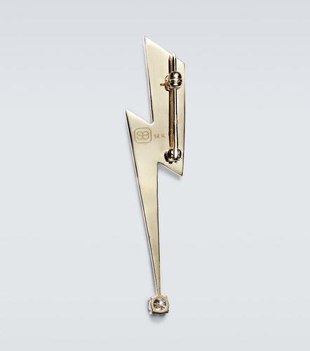 Broche Lighting Bold en or 14 ct et diamants - Sydney Evan - Modalova