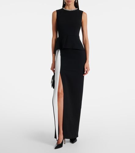 Robe longue en crêpe de satin à ornements - Roland Mouret - Modalova